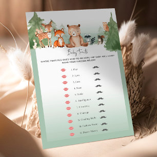 Traços para bebês de Chá de fraldas Woodland