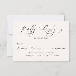 Tradição de Script Moderno RSVP de Casamento