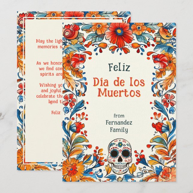 💀 Tradição de Vibrantes de Texto Personalizado (Frente/Verso)