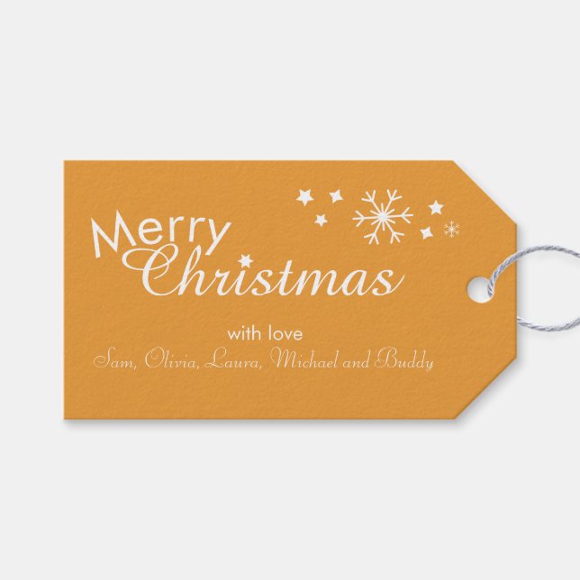 Tradicional - Etiquetas de presentes personalizáve (Frente (horizontal))