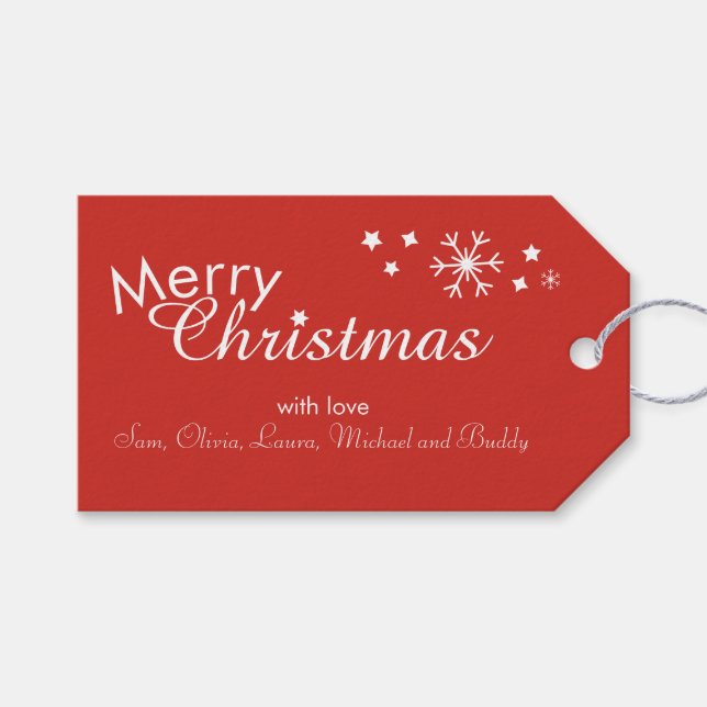 Tradicional - Vermelho Brilho - Etiquetas de prese (Frente (horizontal))