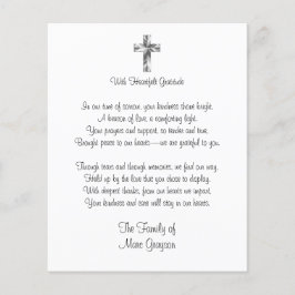 Traditional Cross Budget Funeral Thank You Card
