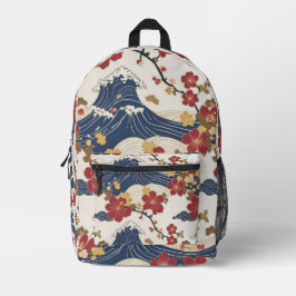 Traditional Japanese Kimono Pattern Backpack