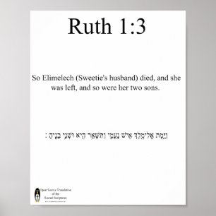 Tradução de código aberto Ruth 1:3 Poster