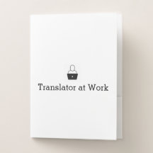 Tradutor no Binder de 3 Toques do Trabalho