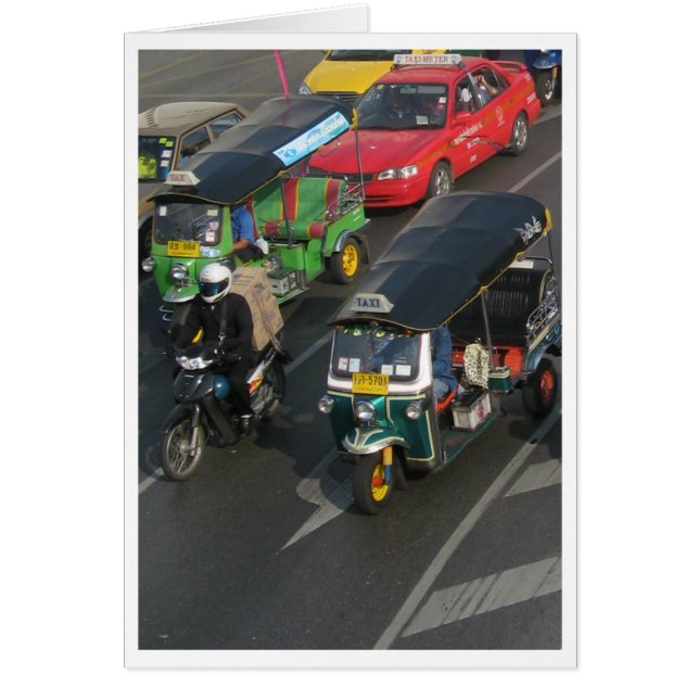 Tráfego de Bangkok ... Cartão Tuk Racing (Frente)
