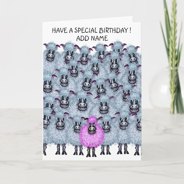 Tráfego sorridente do cartão de ovino (Frente)