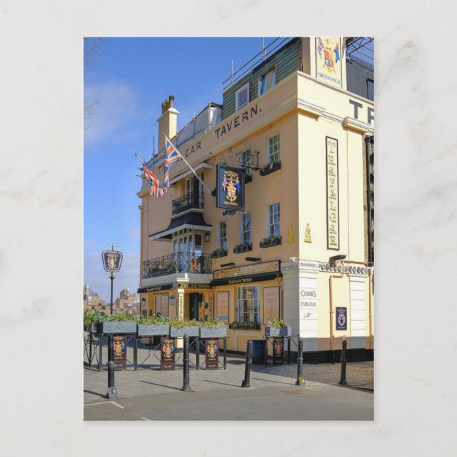 Traffic Tavern, Greenwich, cartão postal britânico (Frente)