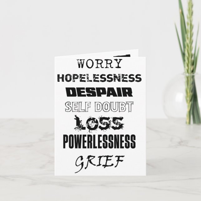 Traga isso a Deus. Cartão de cumprimentos. (Frente)