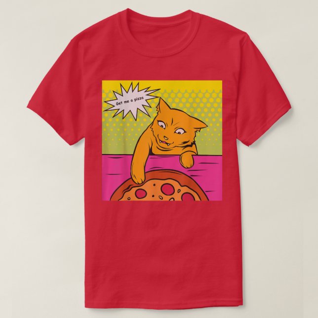 Traga-Me Uma Camisa De Arte De Pop De Pizza (Frente do Design)