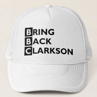Traga para trás o boné de Clarkson