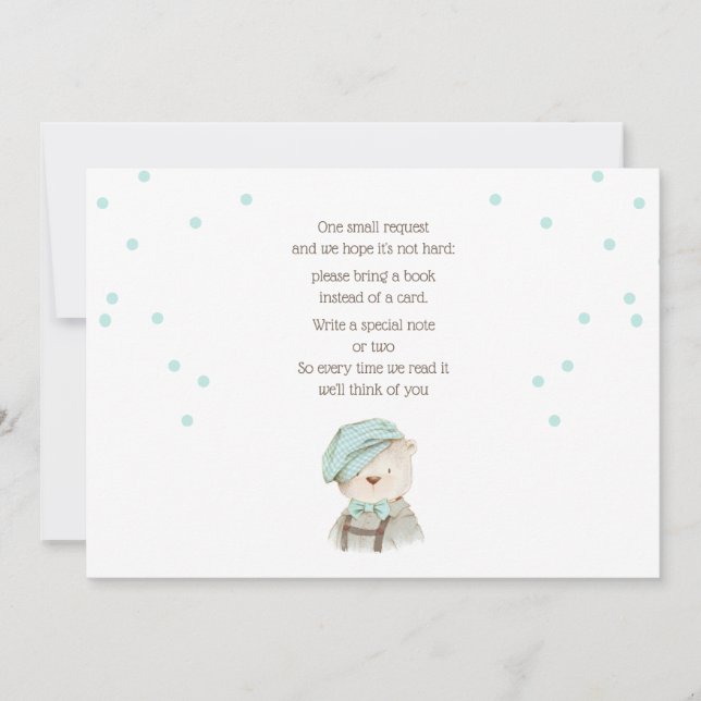 Traga um cartão de Chá de fraldas de Livro (Frente)