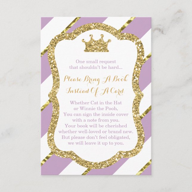 Traga Um Cartão De Livro, Pequena Princesa, Faux G (Frente)