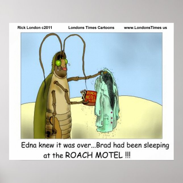 Tragédia em Roach Motel Posters Engraçados (Frente)