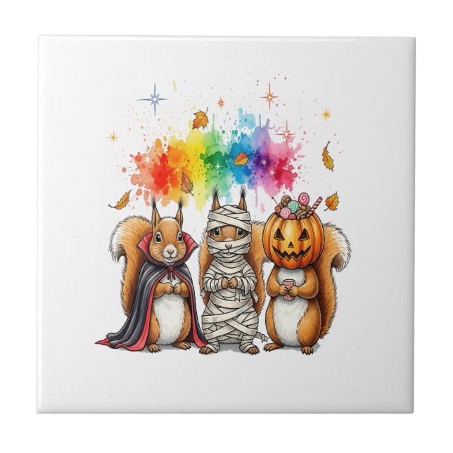 Traje de Esquilos Fofos de Halloween (Frente)