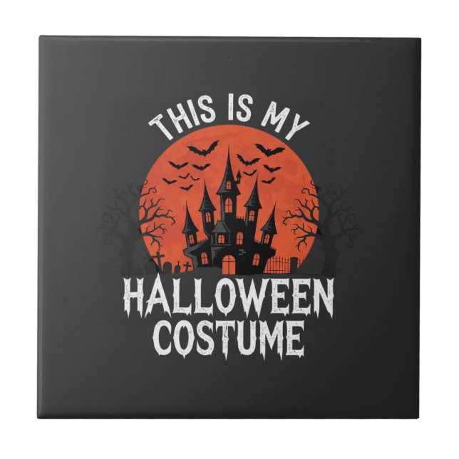 Traje de Halloween Castelo Assombrado Design Vetor (Frente)