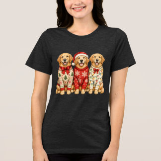Traje de luzes de Natal para Golden Retriever