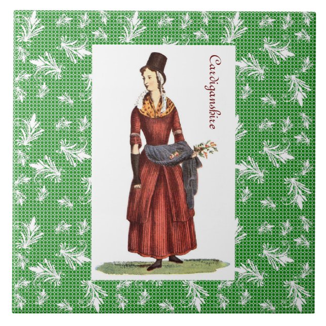 Traje tradicional de Galês - Cardiganshire (Frente)