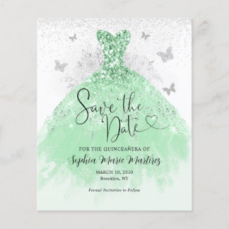Traje Verde Quinceañera Salve a Data