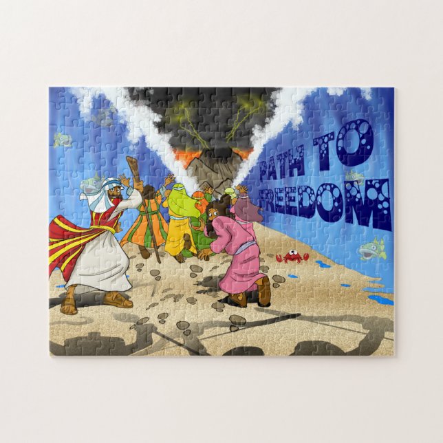 Trajeto ao quebra-cabeça da história da bíblia da (Horizontal)