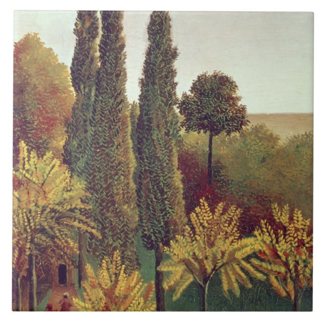 Trajeto nos montículos Chaumont Parque, Paris, (Frente)