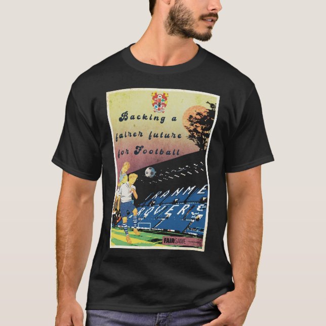 Tranmere Rover e camiseta retrô de Jogo Justo (Frente)