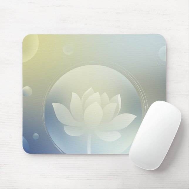 Tranquil Lotus Mouse Pad (Com mouse)