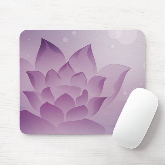 Tranquil Lotus Mouse Pad (Com mouse)