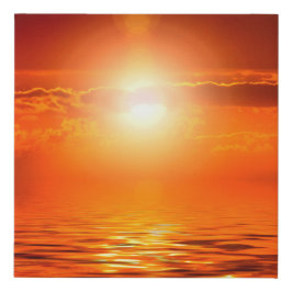 Tranquilo Sunset Orange Ouro Sky Over Sea Inspire