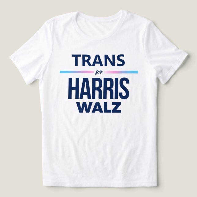 Trans para Harris Walz (Design frontal)