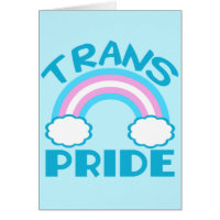Trans Pride Rainbow - Belo Cartão Transgêneros