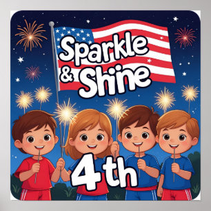 Transferência de Poster de Celebração do Sparkle e
