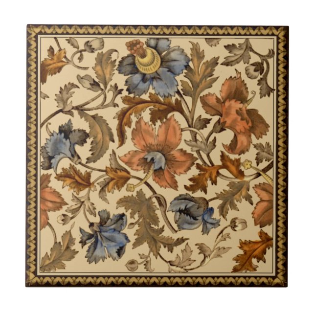 Transferware de Flores Vitoriano 1880 Repro (Frente)