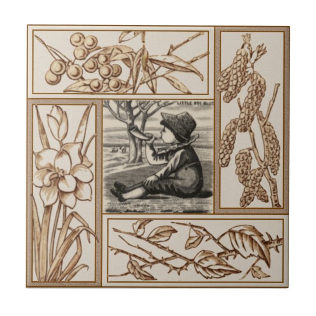 Transferware do Repro VIctorian "Little Boy Blue" (Frente)