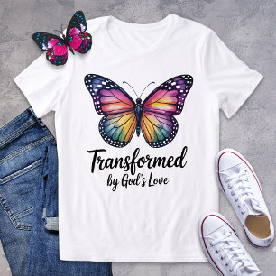 Transformada pela Camisa da Borboleta do Amor de D