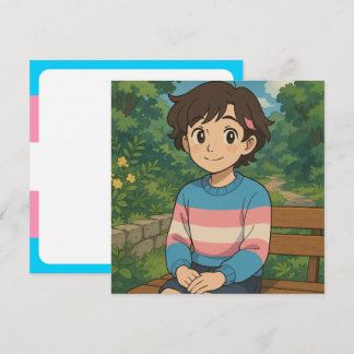 Transgender Flag Anime Person | LGBTQIA+ 