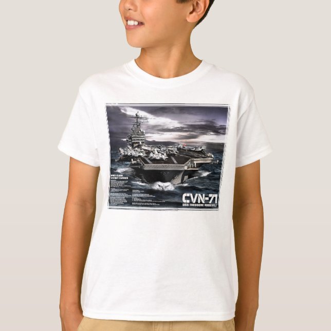 Transportadora aérea Theodore Roosevelt Camiseta (Frente)