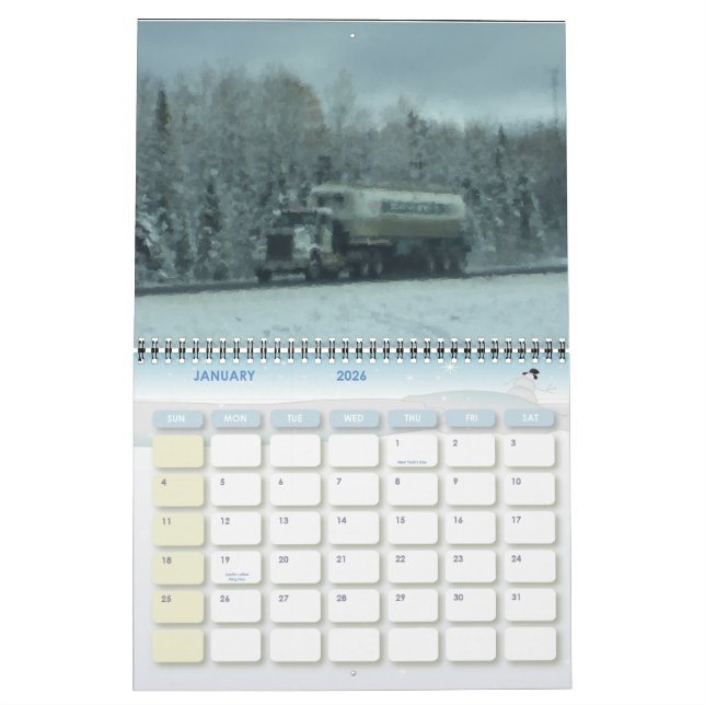 Transportando em todo o país o calendário (Jan 2026)