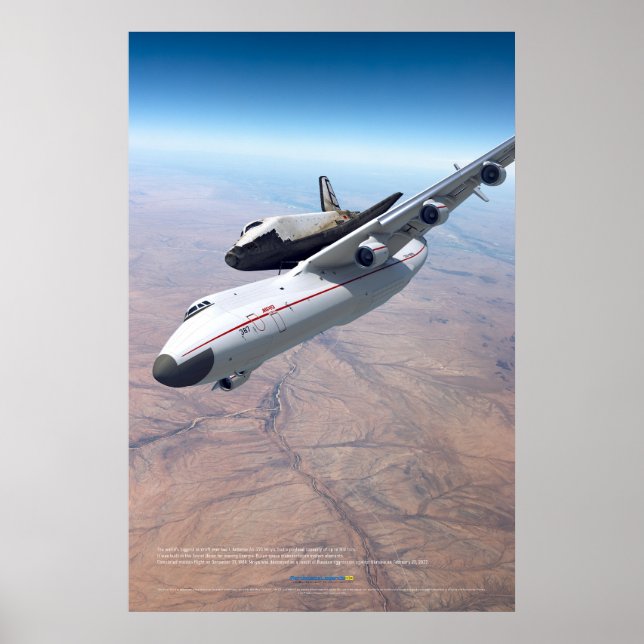 Transporting Buran on Antonov An-225 Poster (Frente)