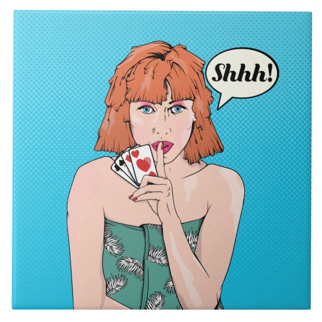 Trapaça de pôquer no estilo da revista em quadrinh (Frente)