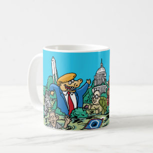 Traquinagem na caneca dos trabalhos de arte do