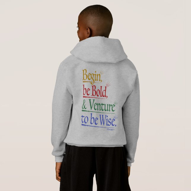 Traseira - Corás Magro - Crianças Pullover Hoodie (Parte Traseira Completa)