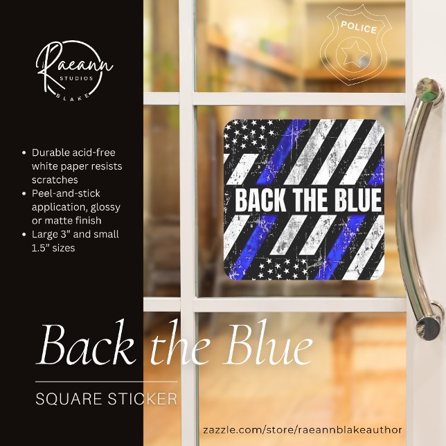 Traseira do adesivo azul (Criador carregado)