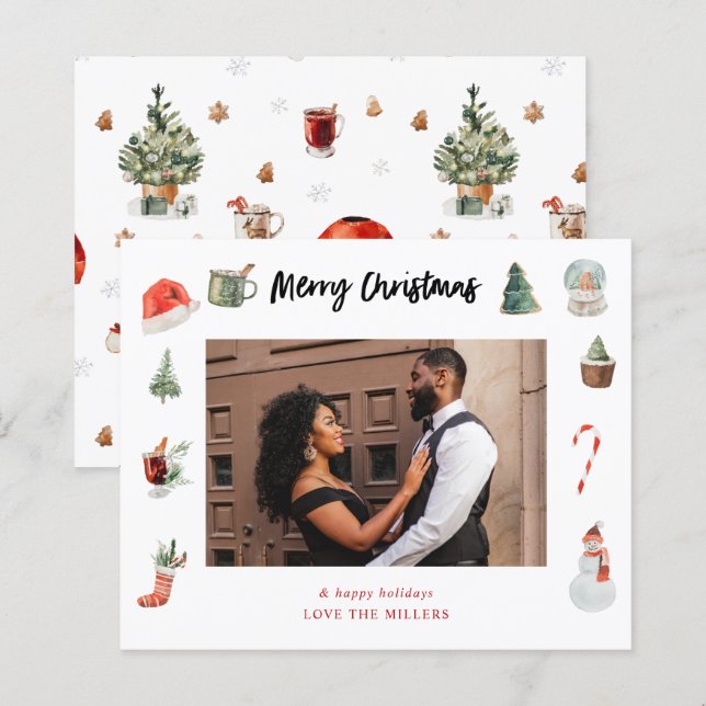 Tratamentos de Natal com Orçamento Foto (Frente/Verso)