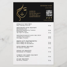 TRATAMENTOS FACIAIS folheto de salão de beleza