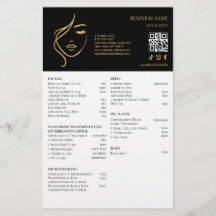 TRATAMENTOS FACIAIS Panfleto de salão de beleza