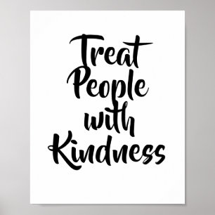 TRATAR PESSOAS COM KINDESS POSTER IMPRESSÃO