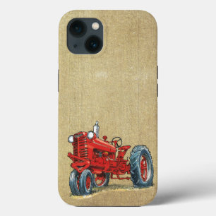 Trator de Fazenda Vermelho Retroativo