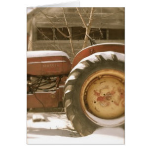 Trator de Massey Harris na neve: Cartão vazio