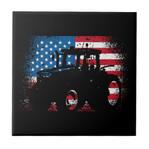 Trator USA Flag design for Patriotic Farmer
